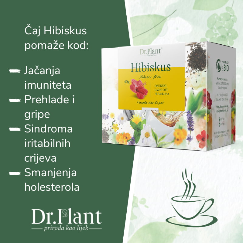 Dr. Plant čaj hibiskus cvijet (Hibisci flos) 40g - Image 2