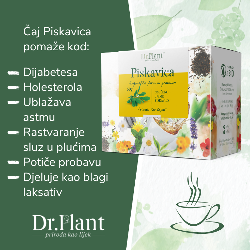 Dr. Plant čaj piskavica (Trigonella foenum graecum) 50g - Image 2