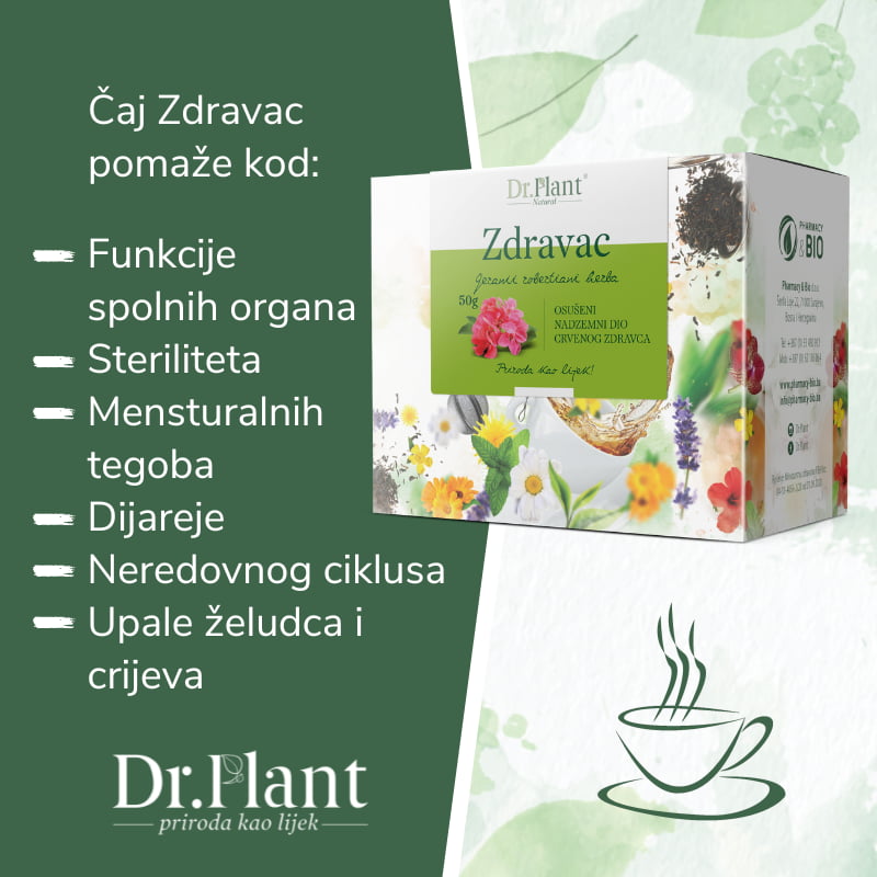 Dr. Plant čaj crveni zdravac (Geranii robertiani herba) 50g - Image 2