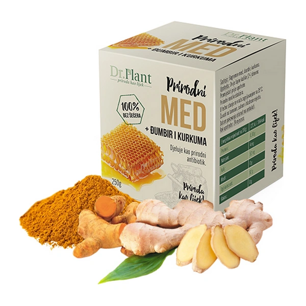 Dr. Plant prirodni med sa đumbirom i kurkumom 250gr - Image 2