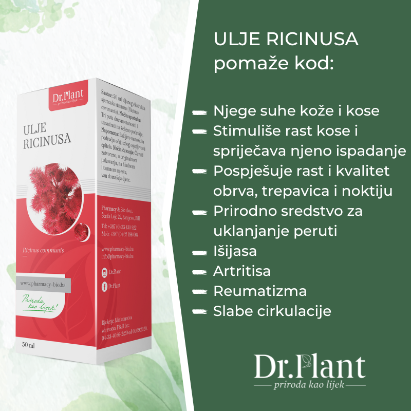 Dr. Plant ulje ricinusa (Ricinus communis) 50ml - Image 2